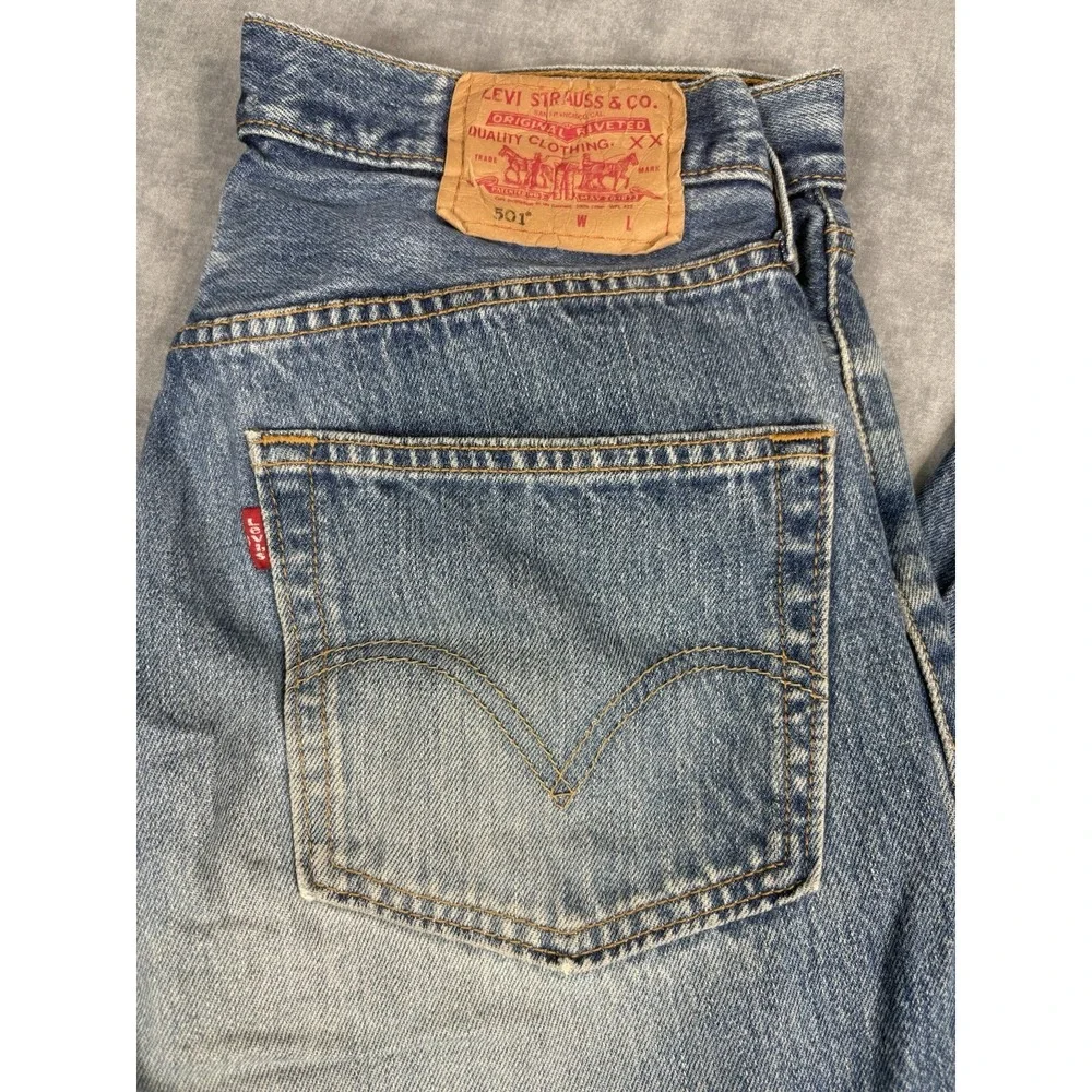 Vintage Levi's 501 Jeans Mens 33x32 32x28 Actual Button Fly Faded Y2K 15501